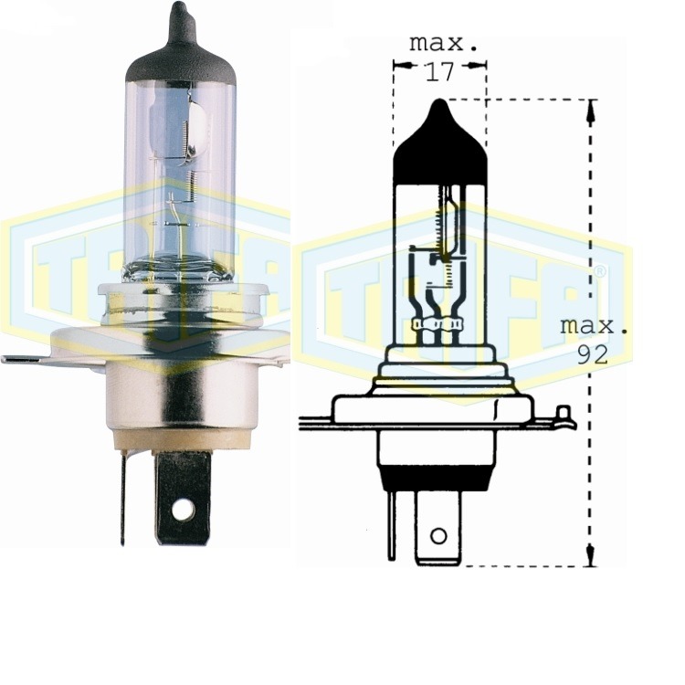 Auto-Lampe 12V 100W H4 BV von TRIFA LAMPS
