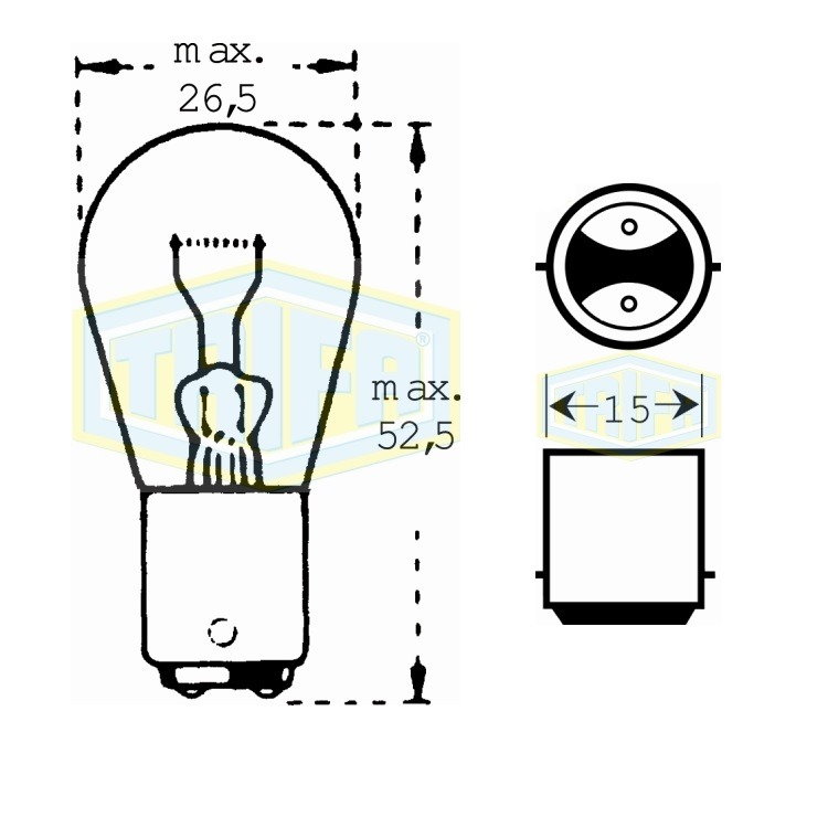 Auto-Lampe 12V 21WS von TRIFA LAMPS