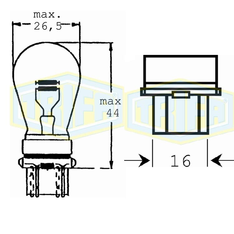 Auto-Lampe 12V 27-7W Auto-Lampe 12V 27-7W von TRIFA LAMPS