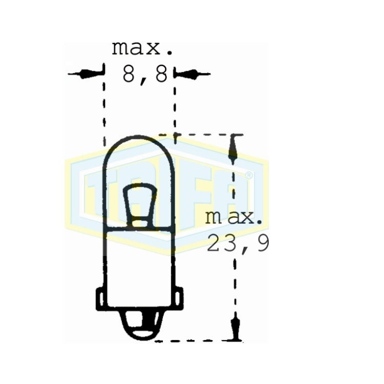 Auto-Lampe 12V 2W BA9 von TRIFA LAMPS