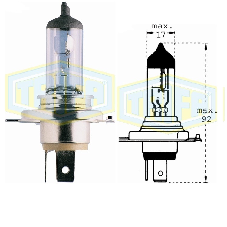 Auto-Lampe 12V 6055W BILUX von TRIFA LAMPS