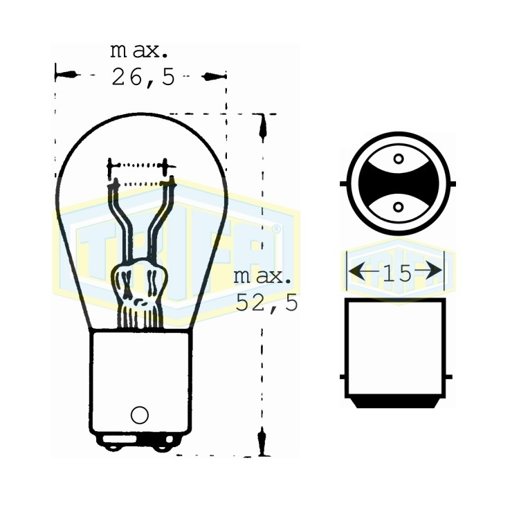 Auto-Lampe 24V 21/5W von TRIFA LAMPS