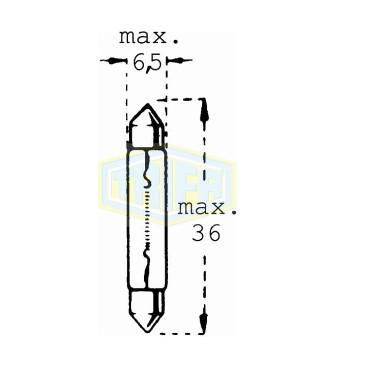 Auto-Lampe 24V 3W Glassockel von TRIFA LAMPS