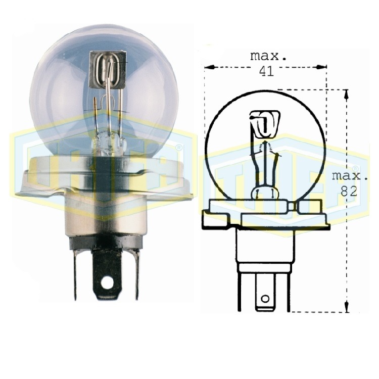 Auto-Lampe H4 m. Biluxsockel von TRIFA LAMPS