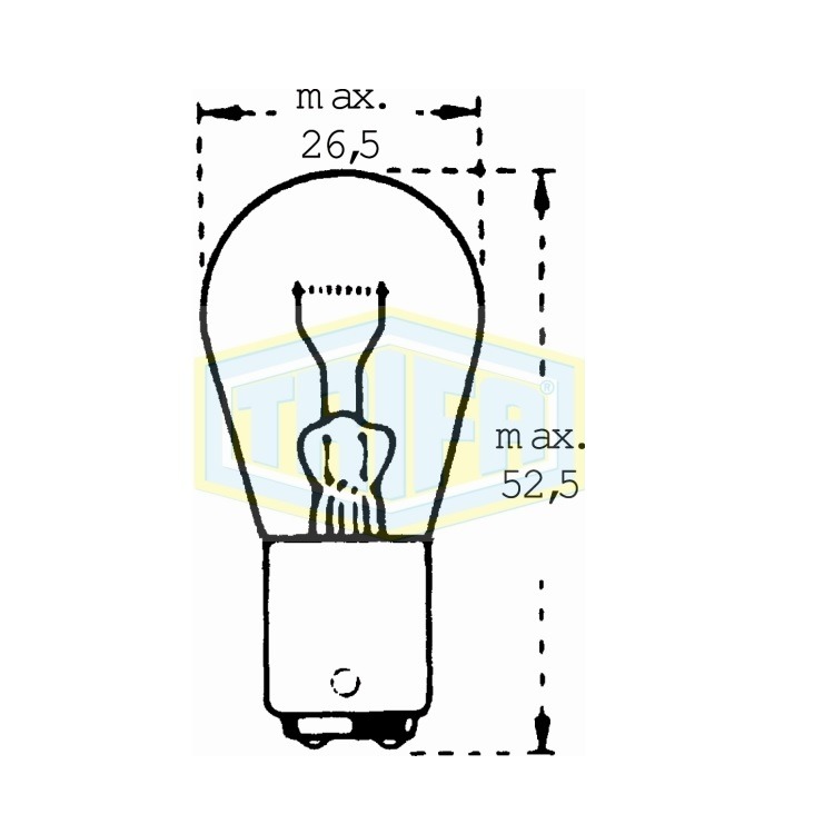 Auto-Lampe gelb BAU15S von TRIFA LAMPS