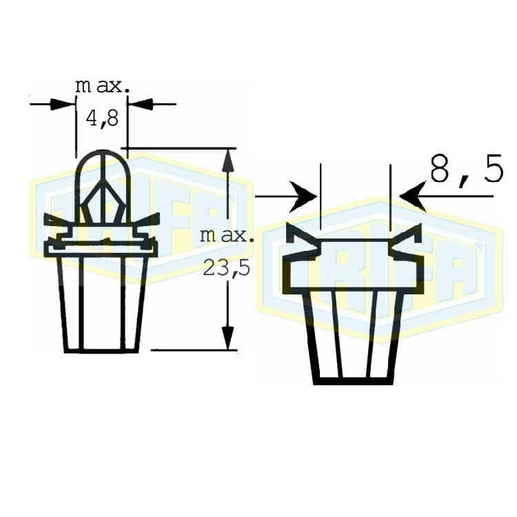 Autolampen Kfz-spezifisch 12V2WB8.5D von TRIFA LAMPS