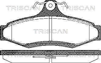 Triscan Bremsbeläge hinten (Satz) [Hersteller-Nr. 811021004] für Gm Korea von TRISCAN