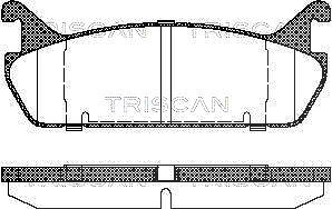 Triscan Bremsbeläge hinten (Satz) [Hersteller-Nr. 811050020] für Daihatsu, Mazda, Suzuki von TRISCAN