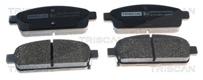 Triscan Bremsbeläge hinten (Satz) [Hersteller-Nr. 811024041] für Chevrolet, Opel, Vauxhall von TRISCAN