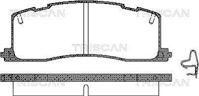 Triscan Bremsbeläge hinten (Satz) [Hersteller-Nr. 811013003] für Toyota von TRISCAN