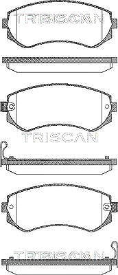 Triscan Bremsbeläge vorne/hinten (Satz) [Hersteller-Nr. 811014014] für Nissan von TRISCAN