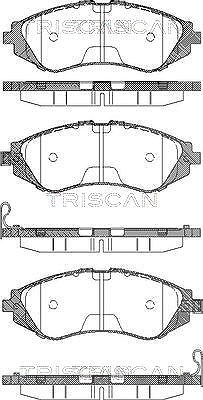 Triscan Bremsbeläge vorne (Satz) [Hersteller-Nr. 811021001] für Chevrolet, Daewoo von TRISCAN