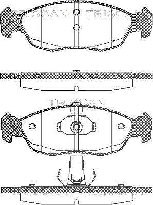 Triscan Bremsbelagsatz, Scheibenbremse [Hersteller-Nr. 811028009] für Citroën, Peugeot von TRISCAN