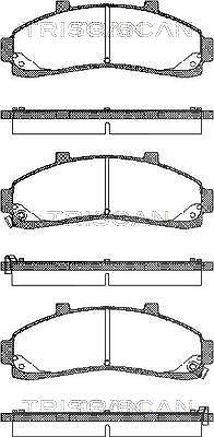 Triscan Bremsbelagsatz, Scheibenbremse [Hersteller-Nr. 811050009] für Ford Usa, Mazda von TRISCAN