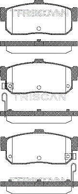 Triscan Bremsbelagsatz, Scheibenbremse [Hersteller-Nr. 811014027] für Infiniti, Nissan von TRISCAN