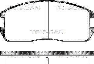 Triscan Bremsbelagsatz, Scheibenbremse [Hersteller-Nr. 811042832] für Mitsubishi von TRISCAN