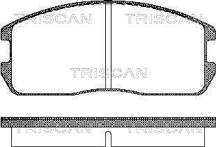 Triscan Bremsbelagsatz, Scheibenbremse [Hersteller-Nr. 811042832] für Mitsubishi von TRISCAN