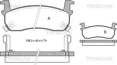 Triscan Bremsbelagsatz, Scheibenbremse [Hersteller-Nr. 811014129] für Nissan von TRISCAN