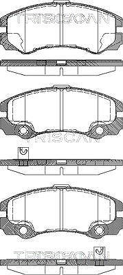 Triscan Bremsbelagsatz, Scheibenbremse [Hersteller-Nr. 811024016] für Opel, Vauxhall von TRISCAN