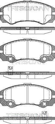 Triscan Bremsbelagsatz, Scheibenbremse [Hersteller-Nr. 811024016] für Opel von TRISCAN