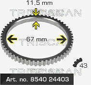 Triscan Sensorring, ABS [Hersteller-Nr. 854024403] für Opel von TRISCAN