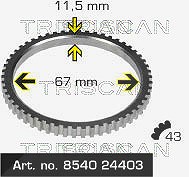 Triscan Sensorring, ABS [Hersteller-Nr. 854024403] für Opel, Vauxhall von TRISCAN