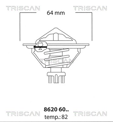 Triscan Thermostat, Kühlmittel [Hersteller-Nr. 86206082] für Nissan von TRISCAN