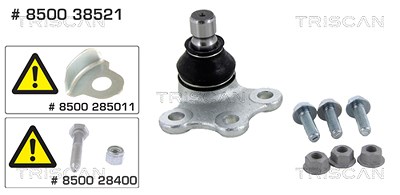 Triscan Trag-/Führungsgelenk [Hersteller-Nr. 850038521] für Citroën, Ds, Opel, Peugeot, Vauxhall von TRISCAN