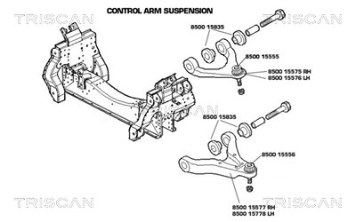 Triscan Trag-/Führungsgelenk [Hersteller-Nr. 850015555] für Iveco von TRISCAN