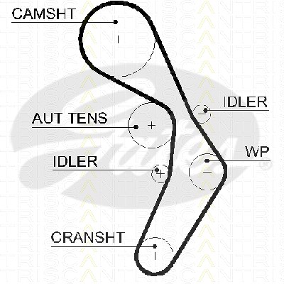 Triscan Zahnriemen [Hersteller-Nr. 86455604xs] für Audi, Seat, Skoda, VW von TRISCAN