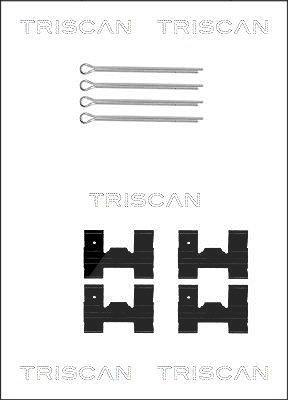 Triscan Zubehörsatz, Scheibenbremsbelag [Hersteller-Nr. 8105101329] für Austin, Ford, Land Rover, Rover von TRISCAN