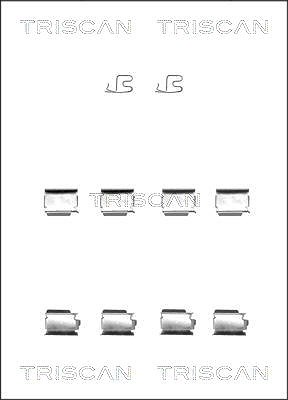 Triscan Zubehörsatz, Scheibenbremsbelag [Hersteller-Nr. 8105241600] für Chrysler, Dodge, Fiat, Jeep, Lancia, Opel, Vauxhall von TRISCAN