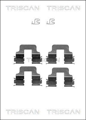Triscan Zubehörsatz, Scheibenbremsbelag [Hersteller-Nr. 8105101619] für Abarth, Alfa Romeo, BMW, Cadillac, Fiat, Kia, Lancia, Mini, Opel, Vauxhall von TRISCAN
