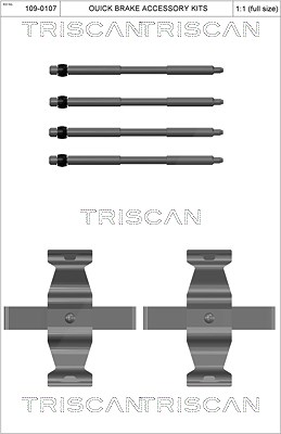 Triscan Zubehörsatz, Scheibenbremsbelag [Hersteller-Nr. 8105111638] für BMW, Mini von TRISCAN