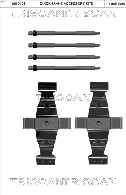 Triscan Zubehörsatz, Scheibenbremsbelag [Hersteller-Nr. 8105231625] für Mercedes-Benz von TRISCAN