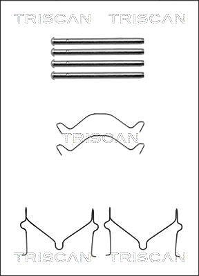 Triscan Zubehörsatz, Scheibenbremsbelag [Hersteller-Nr. 8105101604] für Kia, Mazda von TRISCAN