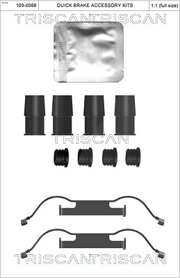 Triscan Zubehörsatz, Scheibenbremsbelag [Hersteller-Nr. 8105101677] für Citroën, Ds, Opel, Peugeot, Vauxhall von TRISCAN