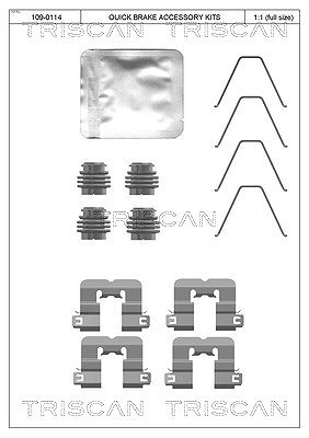 Triscan Zubehörsatz, Scheibenbremsbelag [Hersteller-Nr. 8105431659] für Hyundai, Kia von TRISCAN