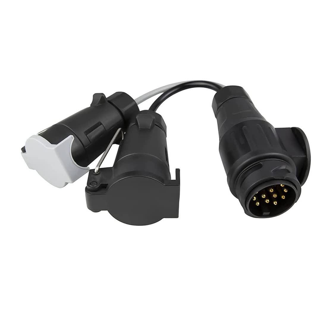 TRITAM Abschleppen Adapter 13-Poliger Stecker auf 7-Polige 12N + 12S Steckdose AnhäNger Kupplung Adapter Kabel für AnhäNger, Wohnwagen TRITAM Abschleppen Adapter 13-Poliger Stecker auf 7-Polige 12N + 12S Steckdose AnhäNger Kupplung Adapter Kabel für AnhäNger, Wohnwagen von TRITAM
