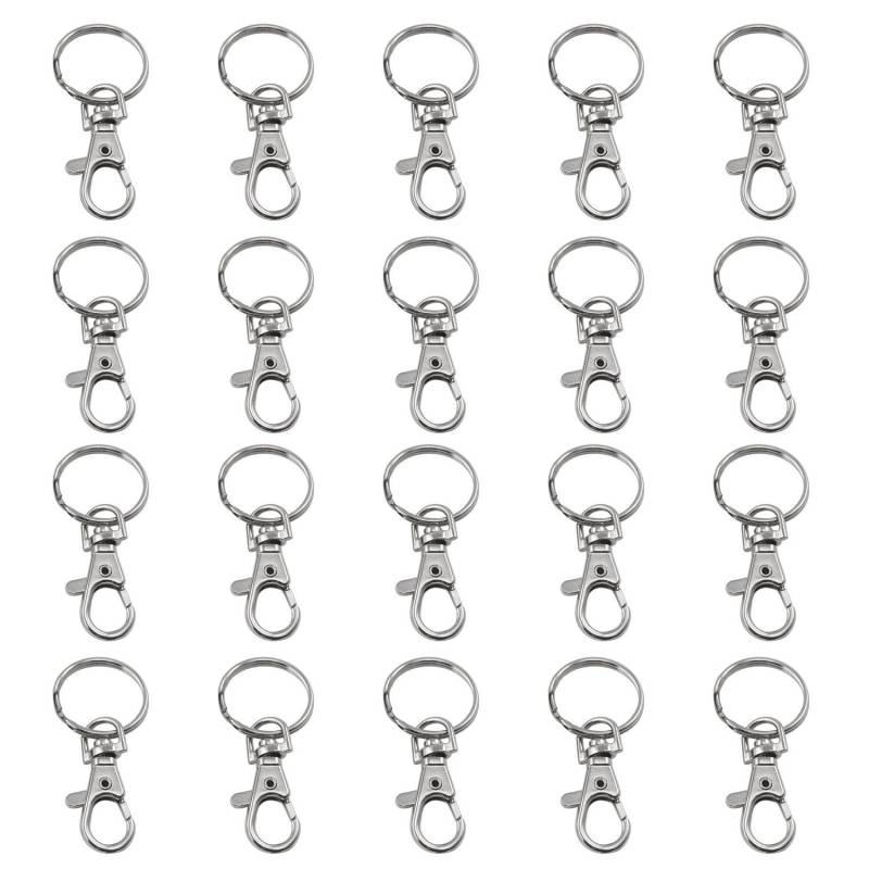 TRIXES 20 kleine abnehmbare Drehverschlüsse für Schlüsselringe - Karabinerhaken Schlüsselanhänger - Kosmetik & Schmuck von TRIXES