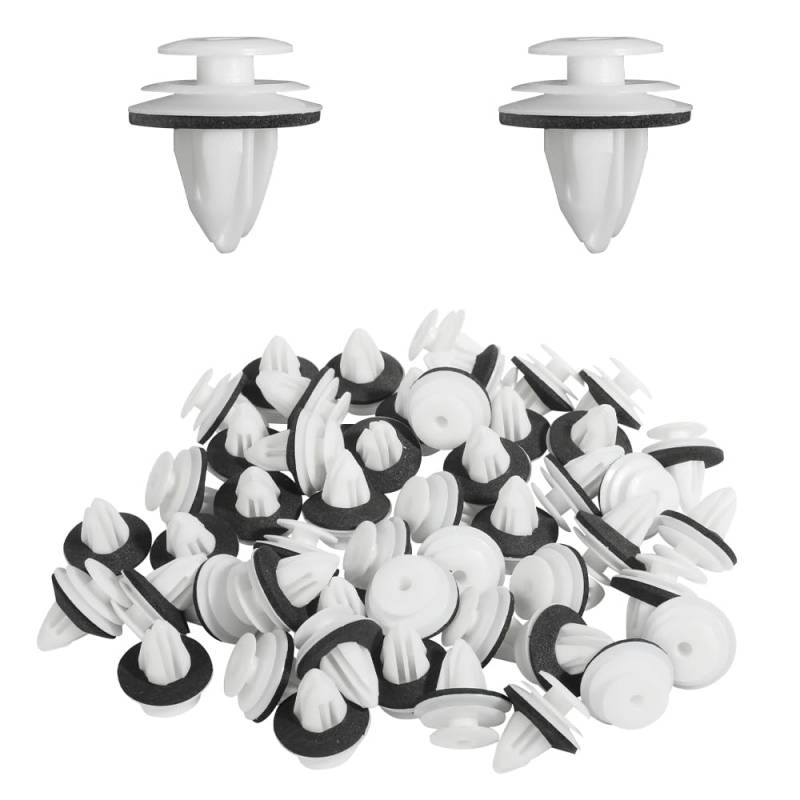TRKETK 100 Stück Automobil Befestigungsclips Türverkleidung Clips Universal Auto Tür Klips mit Schwammpad Pad Design Plastik Stoßstange Klammern Verstärkungs Clip Universelles Autozubehör von TRKETK