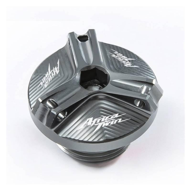 TRNMOP Für Honda Africa Twin CRF 1100 1000 L CRF1100L CRF1000L Motorrad-Öleinfülldeckel Ölfilterdeckel Zubehör(Grau) von TRNMOP