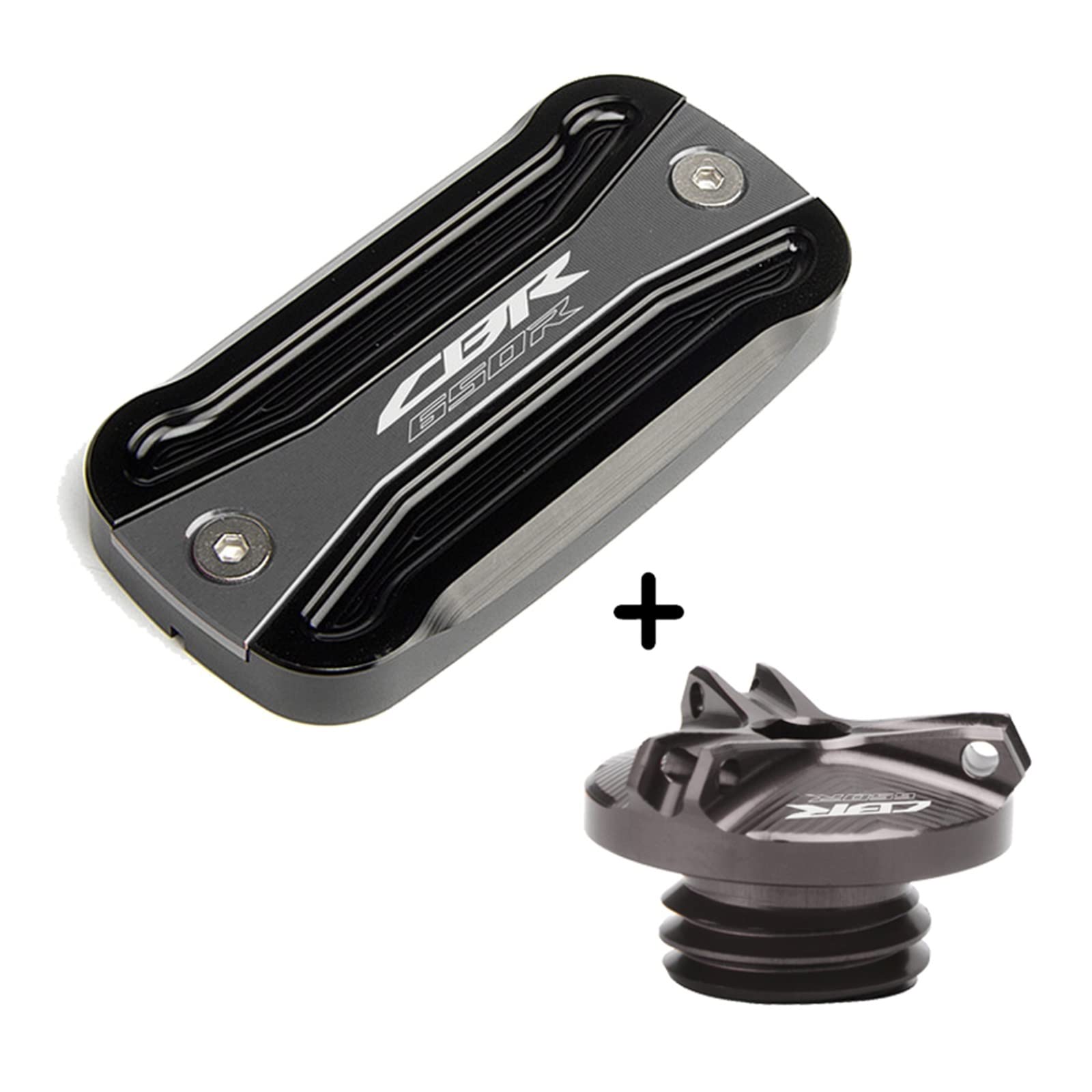 TRNMOP Für Honda CBR650R CBR 650R CBR 650 R 2019-2022 Motorrad Tankdeckel Vordere Bremsflüssigkeitsbehälter Abdeckung Motoröl Einfülldeckel(D) von TRNMOP