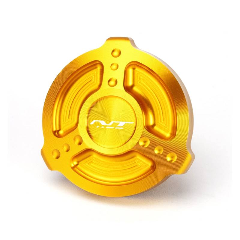 TRNMOP Für Honda NT1100 NT 1100 2022 2023 Motorrad Motor Ölfilter Cup Plug Cover Zubehör Aluminium Ölfilterdeckel(Gold) von TRNMOP