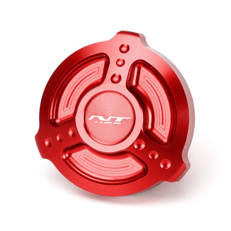 TRNMOP Für Honda NT1100 NT 1100 2022 2023 Motorrad Motor Ölfilter Cup Plug Cover Zubehör Aluminium Ölfilterdeckel(ROT) von TRNMOP