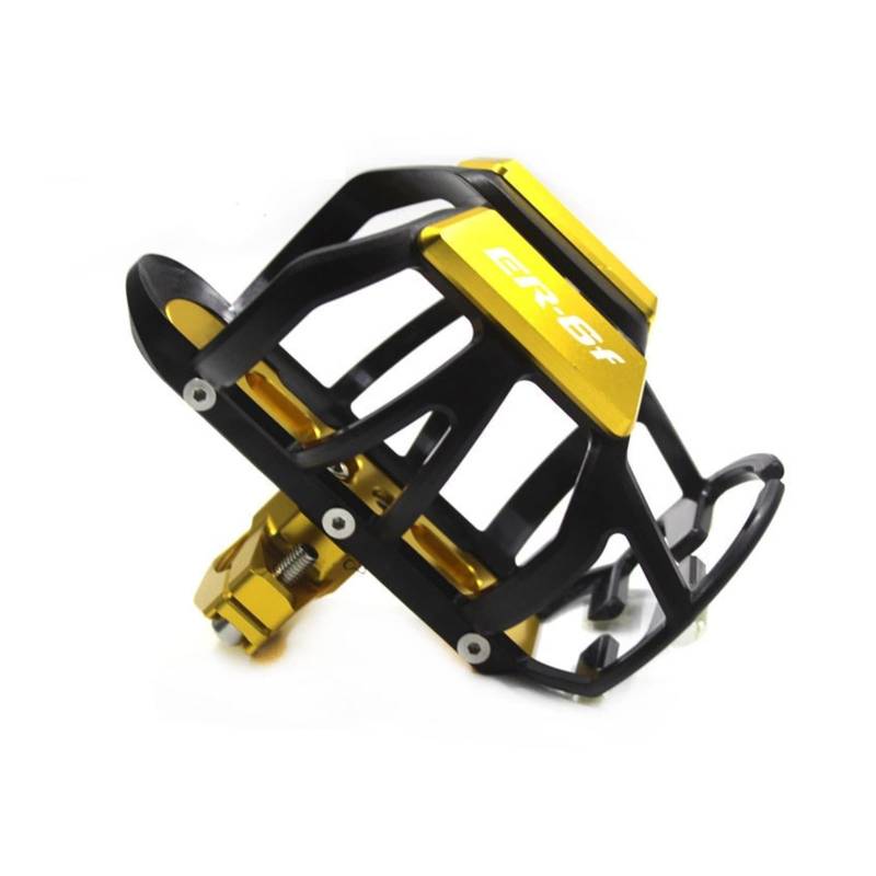 TRNMOP Für Kawasaki ER-6N ER6N ER 6N ER-6F ER6F ER 6F CNC Motorrad Lenker Stoßstange Getränkehalter Getränkehalter(Gold) von TRNMOP
