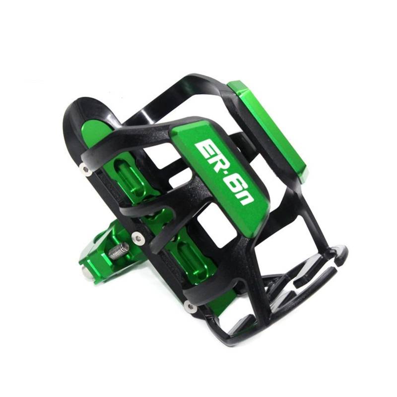 TRNMOP Für Kawasaki ER-6N ER6N ER 6N ER-6F ER6F ER 6F CNC Motorrad Lenker Stoßstange Getränkehalter Getränkehalter(Green E) von TRNMOP