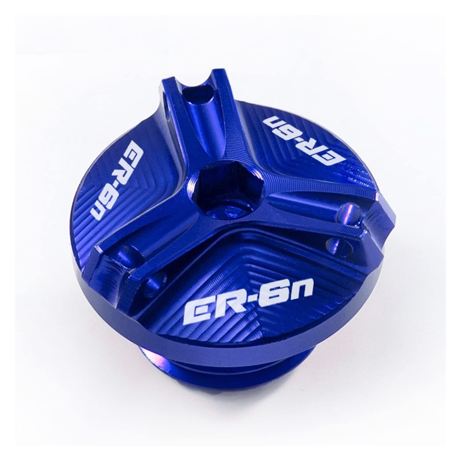 TRNMOP Für Kawasaki ER6N ER-6N 2009-2016 Motorrad Öleinfülldeckel Ölfilterdeckel Zubehör(BLAU) von TRNMOP