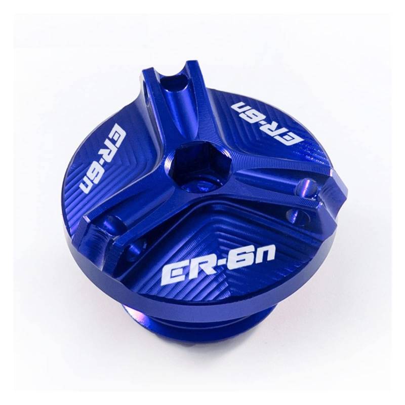 TRNMOP Für Kawasaki ER6N ER-6N 2009-2016 Motorrad Öleinfülldeckel Ölfilterdeckel Zubehör(BLAU) von TRNMOP