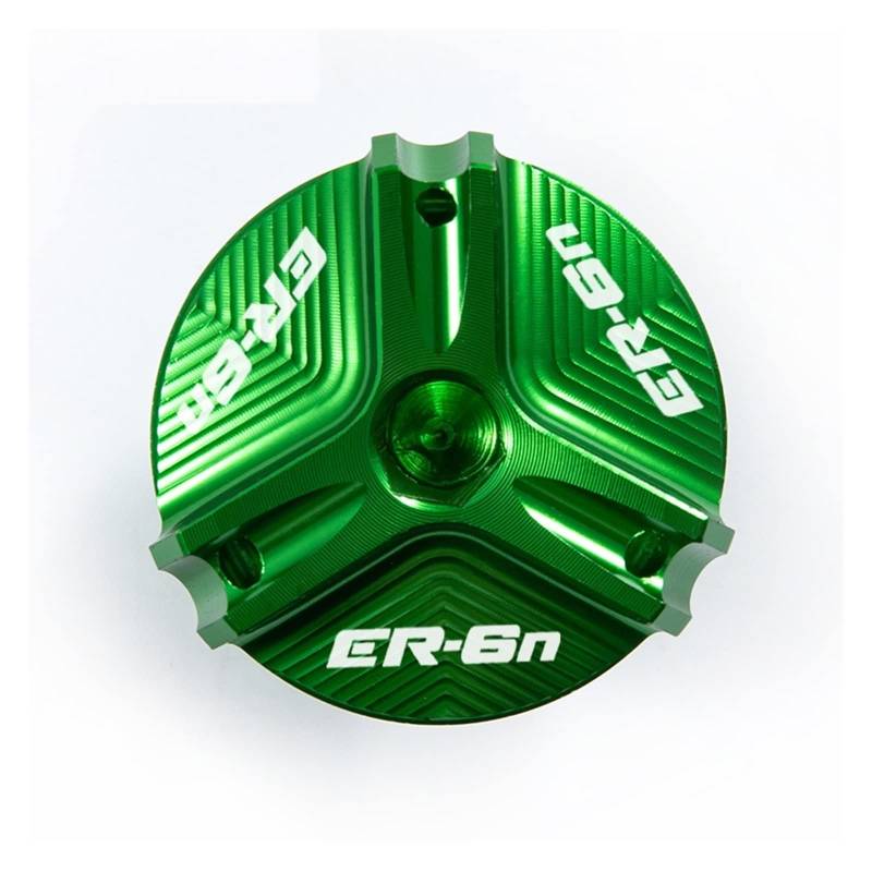 TRNMOP Für Kawasaki ER6N ER-6N 2009-2016 Motorrad Öleinfülldeckel Ölfilterdeckel Zubehör(GRÜN) von TRNMOP